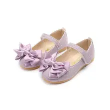 Новая детская обувь плоская подошва тонкие туфли Студенческая школьная обувь для девочек золотой розовый расшитый блестками Бант бабочка принцесса обувь