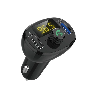 

New QC 3.0 Wireless Bluetooth FM Transmitter Modulator Car Radio Adapter Car MP3 Player Dual USB Car Charger Handsfree Car Kit
