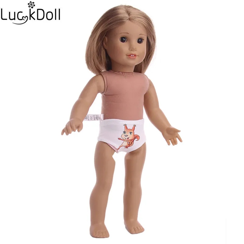 LUCKDOLL узорное нижнее белье подходит 18 дюймов Американский 43 см Детские аксессуары для кукол, игрушки для девочек, поколение, подарок на день рождения