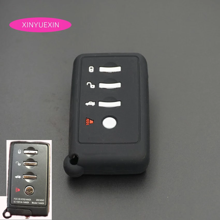 

Xinyuexin Silicone Rubber Car Smart Key Case Fit for Subaru Forester Outback 4Buttons Keyless Smart Key Car Styling