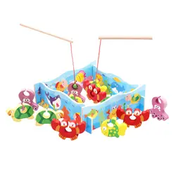 Детский деревянный ребенок игрушки магнитная игра рыбалка 3D игра-головоломка интересный ребенок дети образовательные головоломки