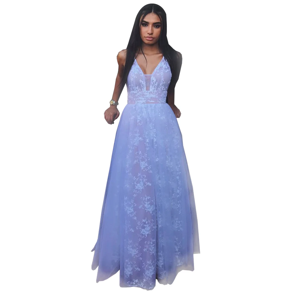 

Bbonlinedress V-Neck Prom Dress 2019 New Arrival A Line Prom Gowns Lace Evening Dresses Formal Party Dresses