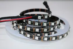 Новый 5 м SH1908 DC12V адресно-rgb полноцветный светодиодный пиксель полосы черного pcb 60leds на метр; подобные с SM16703 WS2811 SK6812