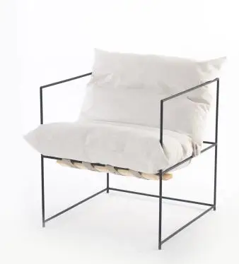 Луи Мода Гостиная стулья Скандинавские современный минималистский Железный диван - Цвет: G1