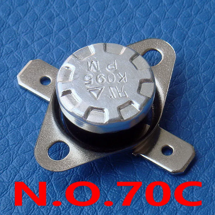 

(2 pcs/lot) 70C KSD301 Normally Open Thermostat, Temperature Switch, NO 70 Celsius, Bimetal Disc.