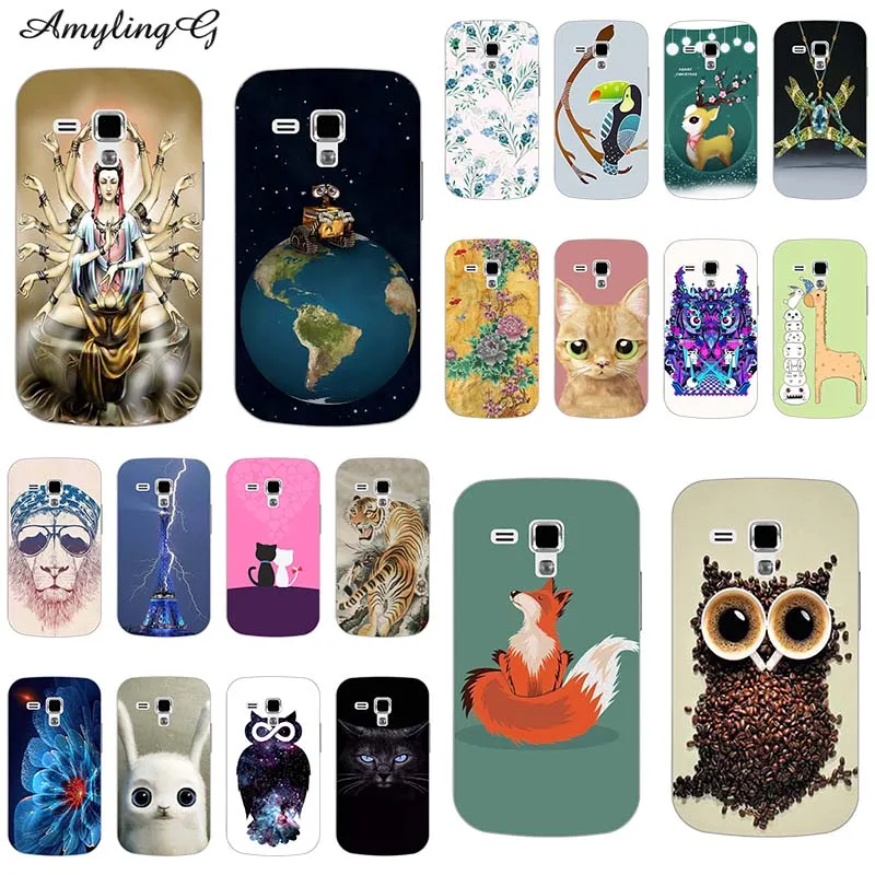 

Silicone Patterned Case For Samsung Galaxy S Duos GT S7562 GT-S7562 Trend Plus S7580 S7582 Cover Bear Cat Dog Printed Phone Case