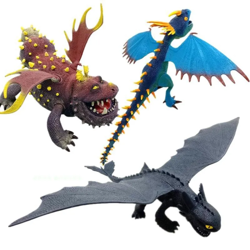 

How To Train Your Dragon 3 30-45cm Toothless Night Action Figure Toy Deadly Nadder Hageffen Gronckle Collect Gift Toy For Kids