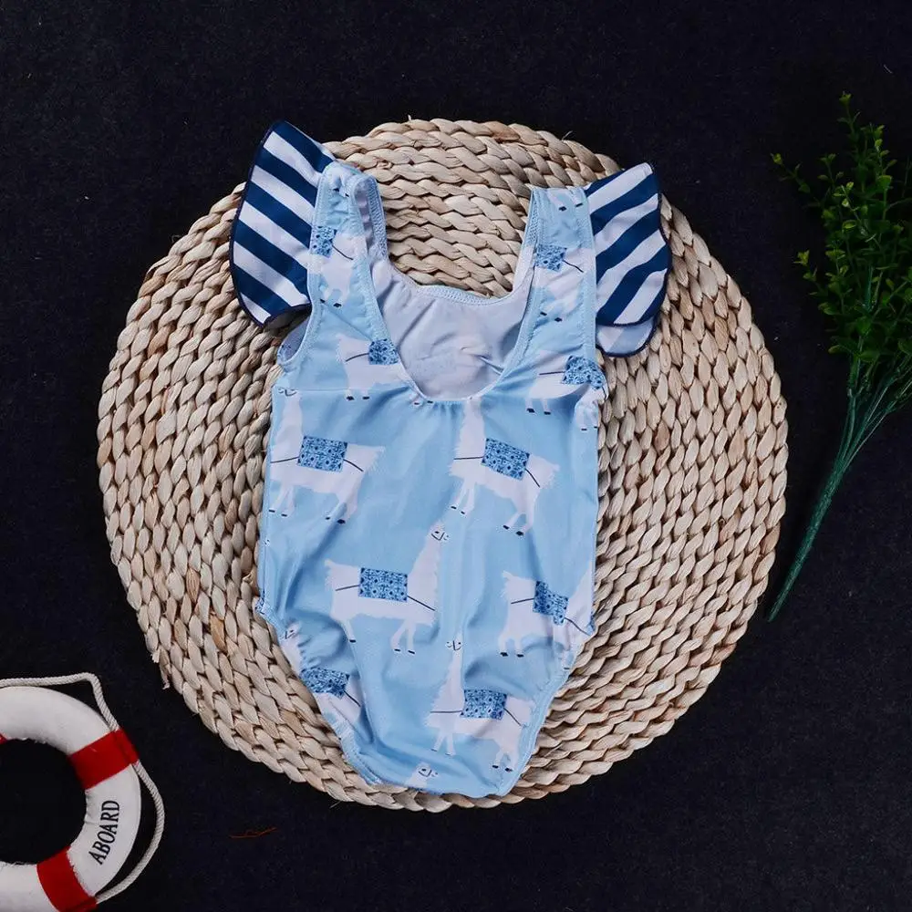 

Swimwear Girl Newborn Kids Baby Striped Cartoon Printed Romper Swimwear Swimsuit Children's Sling Animal Print Swimsuit A1