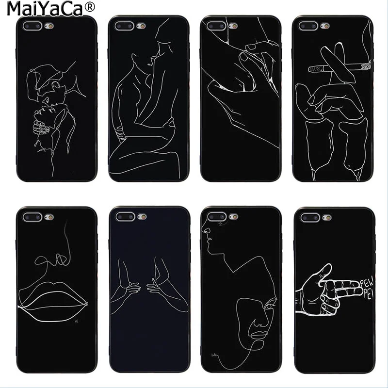 

MaiYaCa Line art body painting Newly Arrived Phone Case Cover Shell For iPhone 8 8plus 7 7plus 6s 6sPlus 5 5S SE XSMax X XS XR