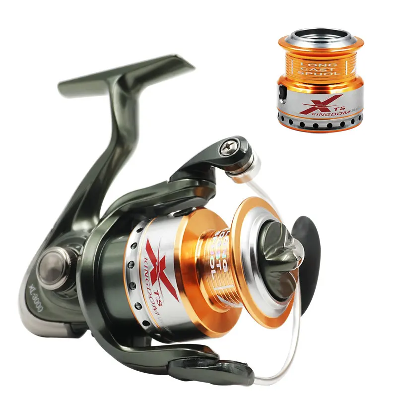 

Spinning Reel with Free Spare Metal Spool Smooth 5.2:1 Gear Ratio 9+1BB Left right Hand Fishing Reel 10BB Fishing Coils YL-64