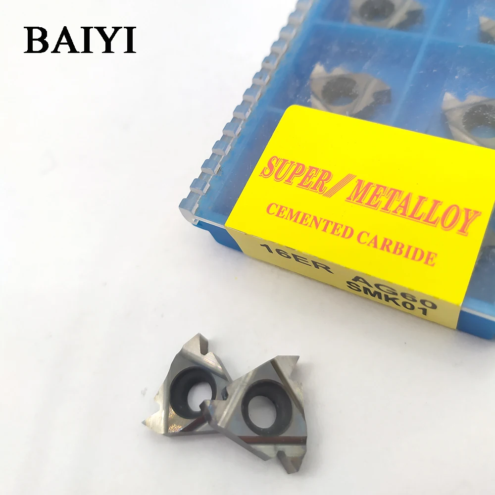 10pcs High quality 16ER AG60 SMK01 Threading Blade CNC Carbide Insert For Stainless Steel