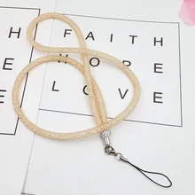 Мобильный Ремень для телефона ремешок для iPhone Xiaomi чехол Блестящий Роскошный Серебрянное ожерелье Цвет подвесная Веревка на шею телефонный ремень цепочка-подвеска