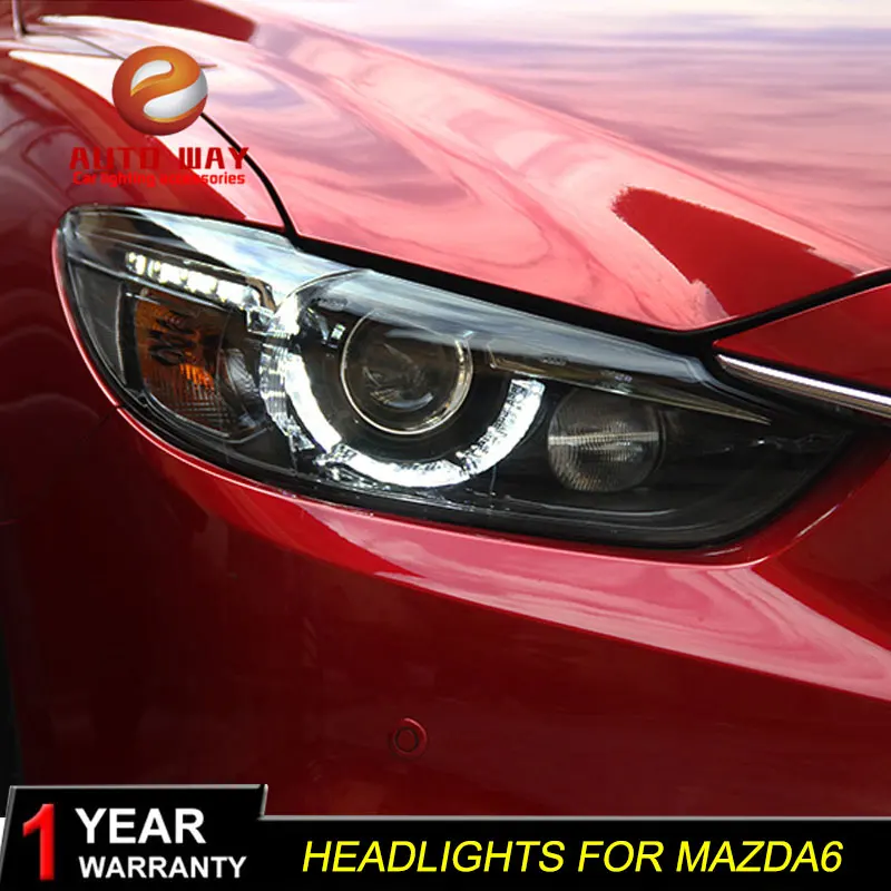 Автомобильный Стайлинг для Mazda Atenza Mazda6 фары светодиодный mazda 6 фары DRL Объектив Двойной Луч Ксеноновые аксессуары