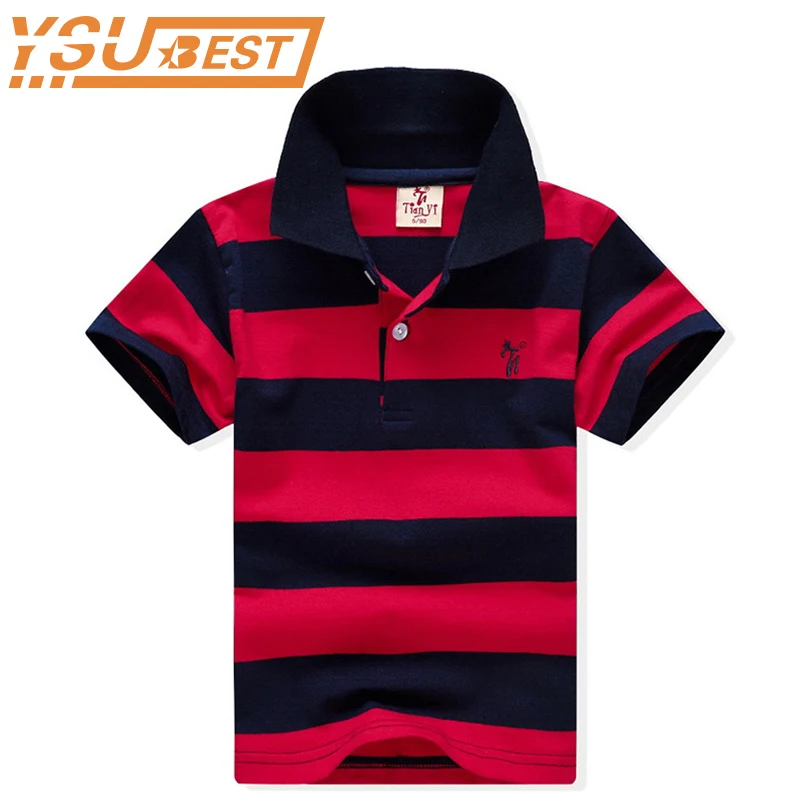 

Kids Boy T Shirts 2019 Summer New Trendy Colorful Striped Short Sleeve Shirt Children Top Tees 2 4 6 7 10 12 14 Years Clothes