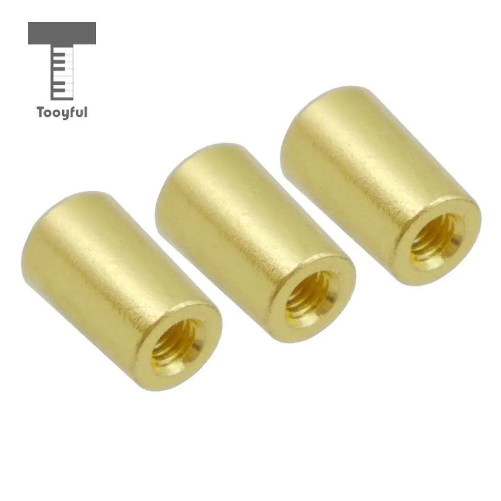 Tooyful 3Pcs Internal Thread 3.5mm Brass 3 Way Toggle Switch Knobs Cap Tip Buttons for LP Electric Guitar Parts Replacements