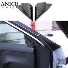 2 шт. углеродного волокна зерна ABS двери трубчатый каркас крышка отделка Подходит для toyota Camry