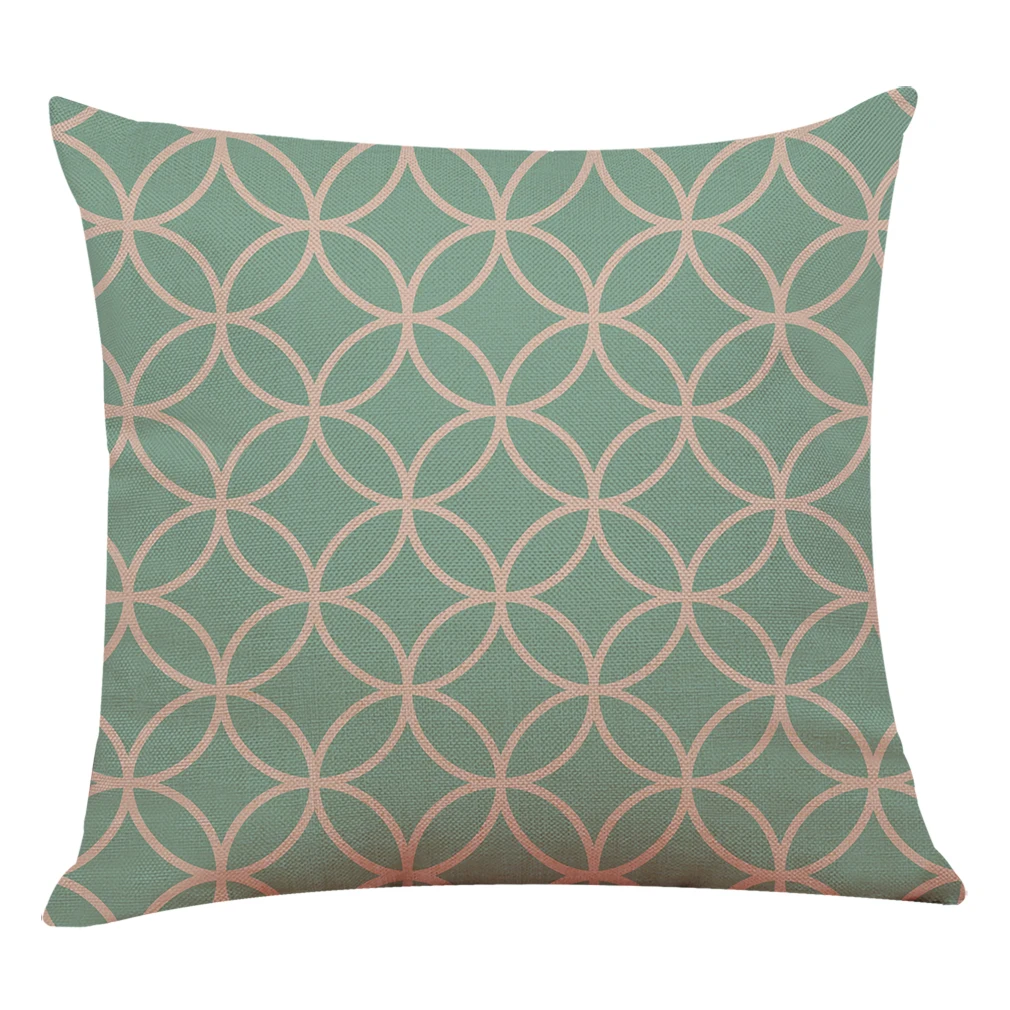 

Creative Geometric Printed Throw Pillow Case Sofa & Bed Home Decor Design Square Cushion Cover Colorful Cartton Pillowcase Cover