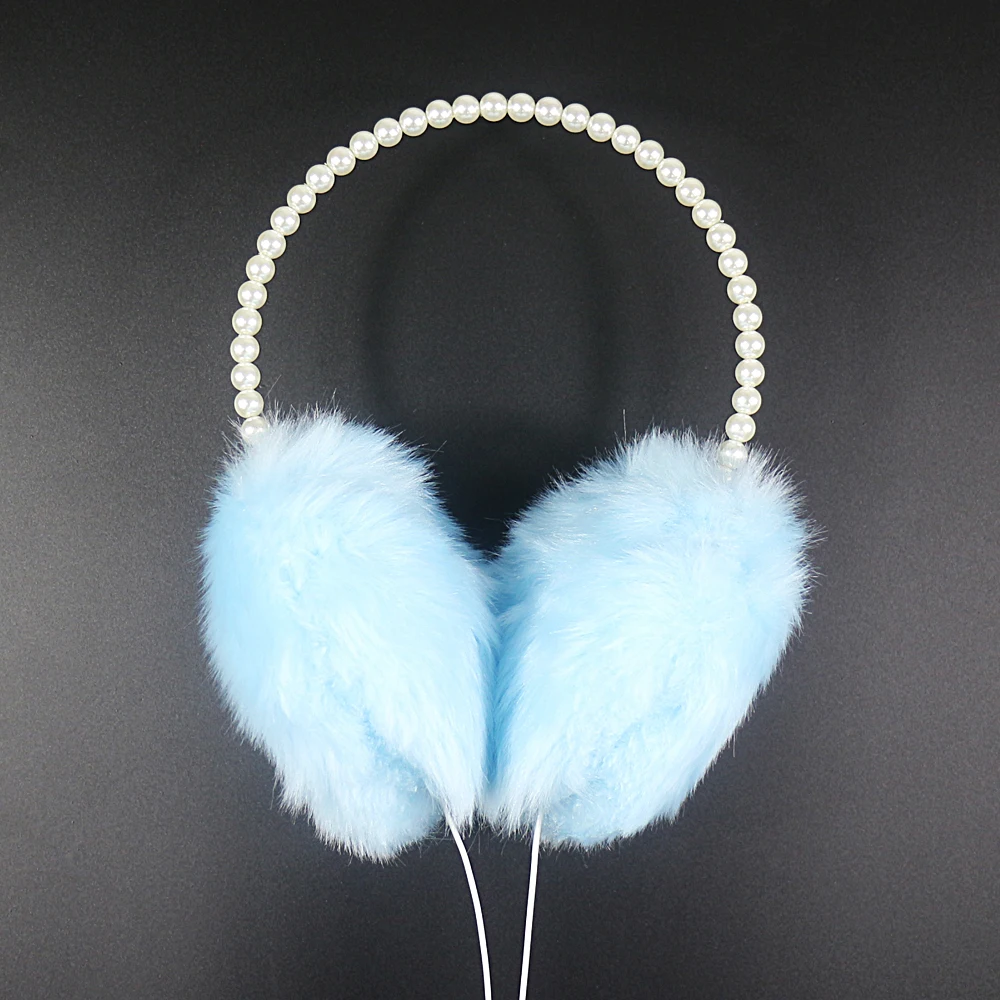 earmuff headphone blue