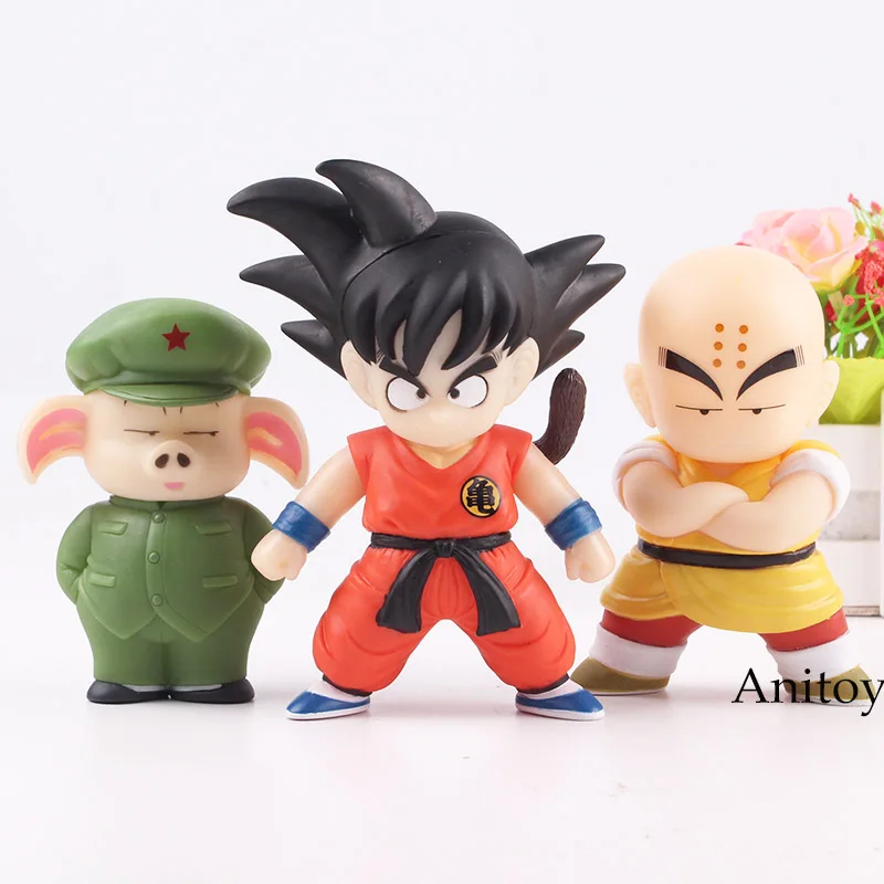 

Dragon Ball Figure Son Goku Oolong Krillin Figure Hot Toys PVC Anime Cartoon Figures Collection Model Toys for Children 3pcs/set