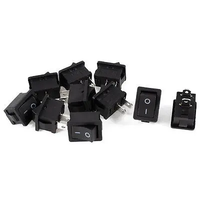 10 шт. KCD1-101 2Pin вкл/выкл SPST Оснастка В панель кулисный переключатель AC 6A/250В 10А/125В |