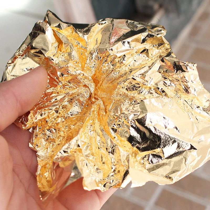 16 см имитация золотого листа бумаги#2,5 листы медной фольги для стен дома рождественские украшения Искусство ремесло керамическое стекло рисунок позолоченный
