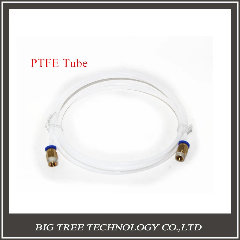 

1M 3D Printer PTFE Tube With Pneumatic Connector for Long-distance 3D Printer J-head Hotend for 1.75mm 3D Bowden Extruder 2*4mm