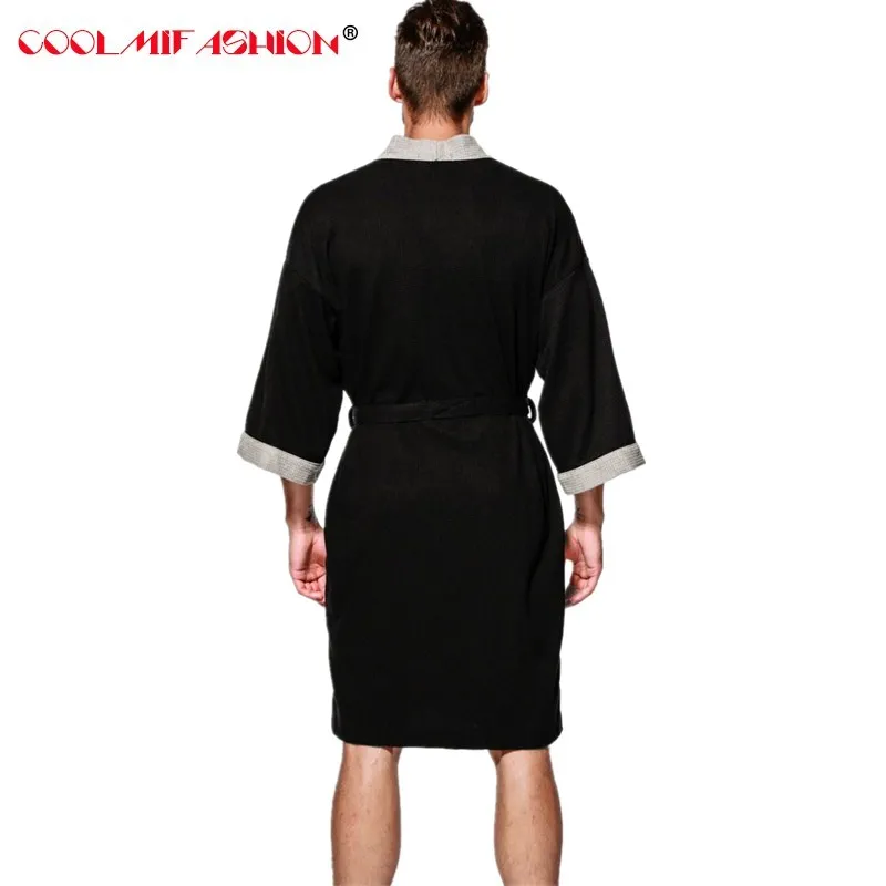Waffle Robes Spring Winter Autumn Casual Cotton Male Nightwear Kimono Bathrobe Belt Elegant Bathroom Spa Men Homewear Long Robe Waffle Robes Spring Winter Autumn Casual Cotton Male Nightwear Kimono Bathrobe Belt Elegant Bathroom Spa Men Homewear Long Robe
