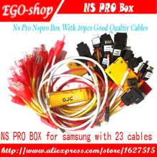 Gsmjustoncct NS PRO Box с 30 кабели для Samsung Сотовые телефоны разблокировать ремонт вспышки
