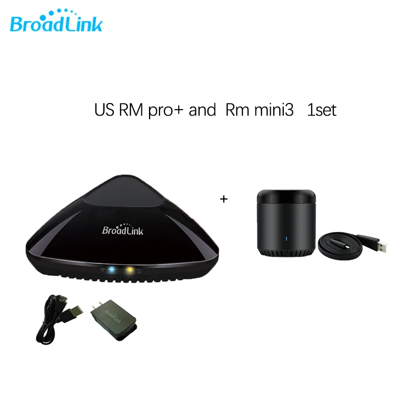 Broadlink RM Pro+/RM33 RM Mini3 ИК+ РЧ+ Wi-Fi Универсальный Интеллектуальный пульт дистанционного управления для Ios Android умный дом поддержка Alexa - Цвет: us rm 3 and rm mini3