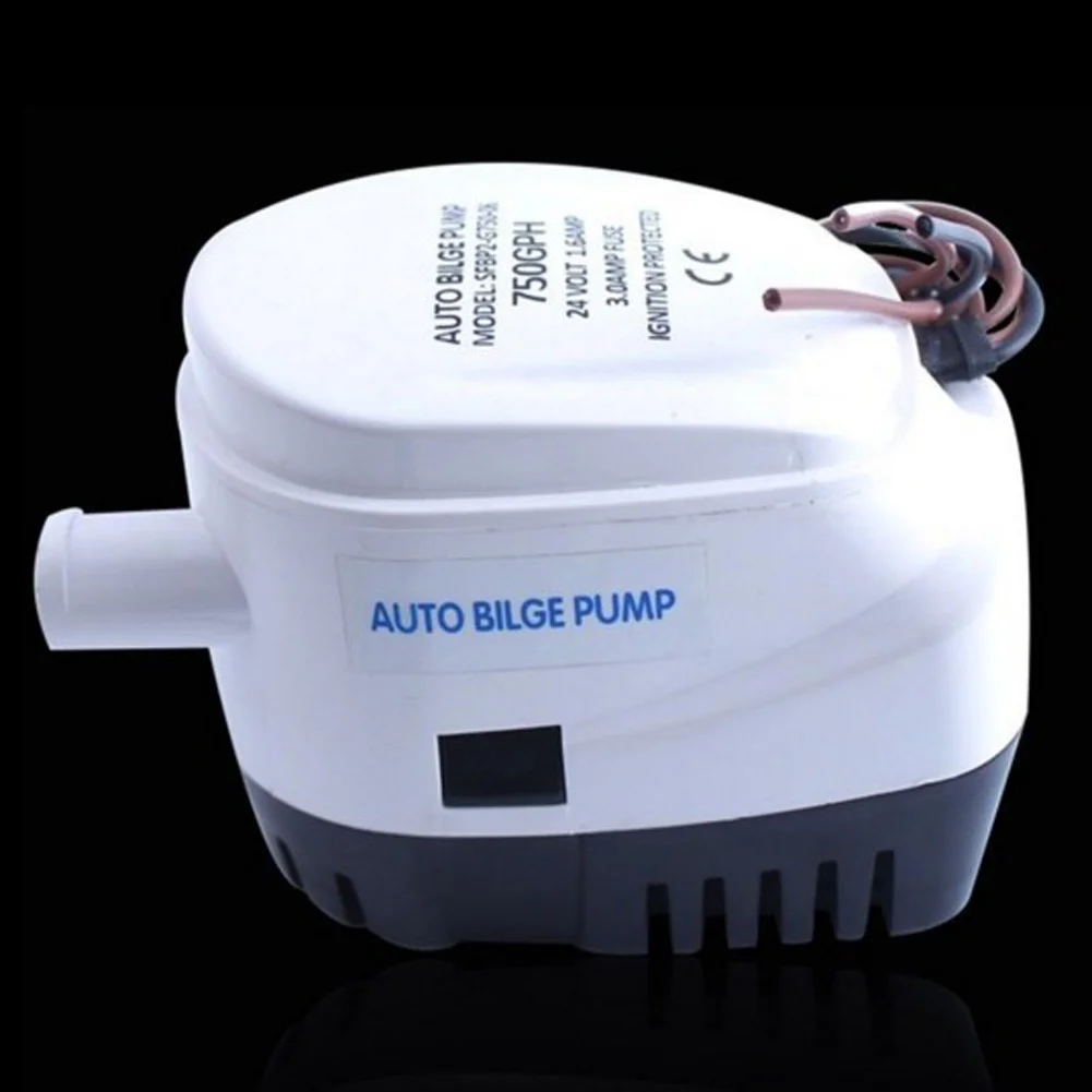 Bomba de Água Submersível Automática para Esgoto do Barco Automático Completo Plástico de Alto Impacto cc Marinha 750gph 12v 24v