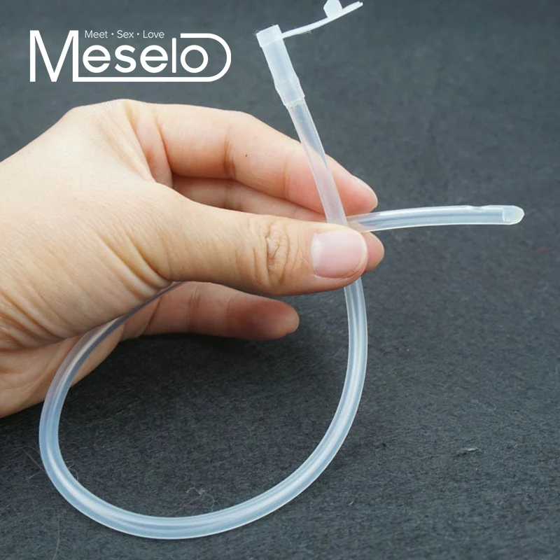 Meselo Silicone 415cm Long Hollow Penis Plug Steel Urethral Dilators