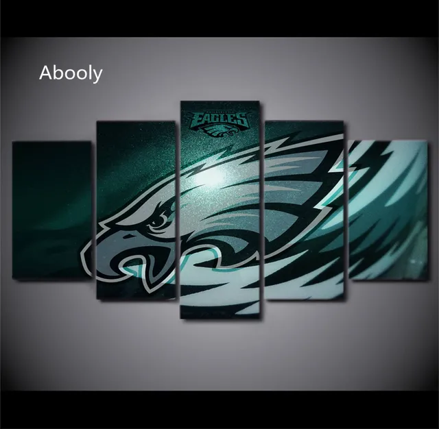 5piece Canvas Prints Living Room Picture Wall Decor Philadelphia 5piece Canvas Prints Living Room Picture Wall Decor Philadelphia Eagles Rugby Logo Print Poster Pictures