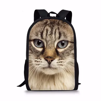 

INSTANTARTS Children School Bags Kawaii Animal Cat Printed Bookbags for Student Girls Satchel Primary Student Shoulder Book Bag