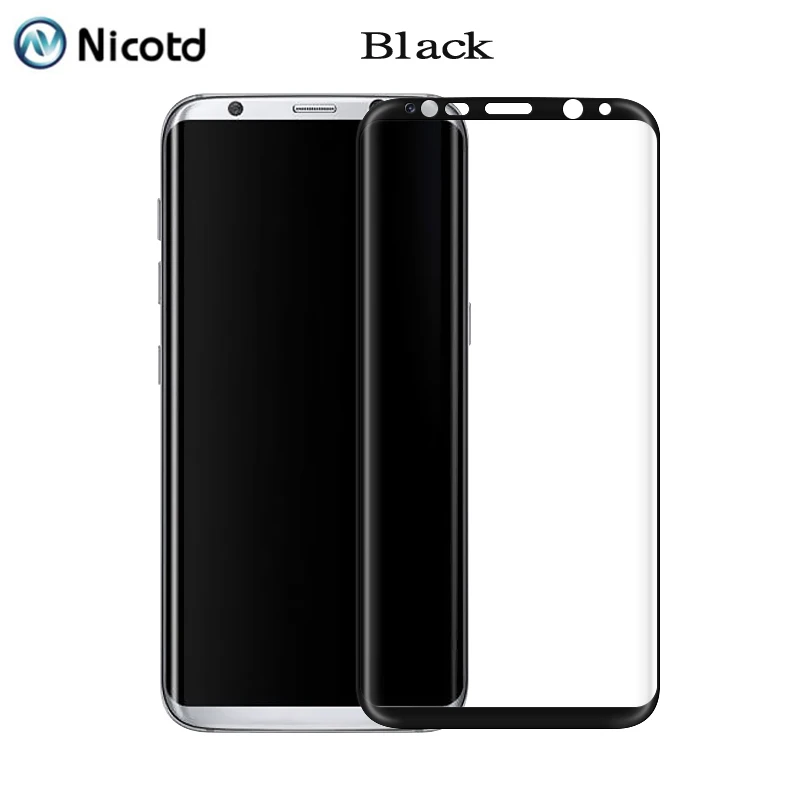 

Nicotd 3D full cover Tempered Glass For Samsung s9 S8 screen protector For Samsung Galaxy S8 S9 Plus Full coverage glass film