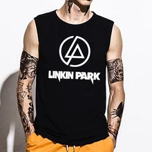 Модный хлопковый музыкальный фанат linkin park rock band для мальчиков, летний топ без рукавов в стиле хип-хоп, топ на бретелях