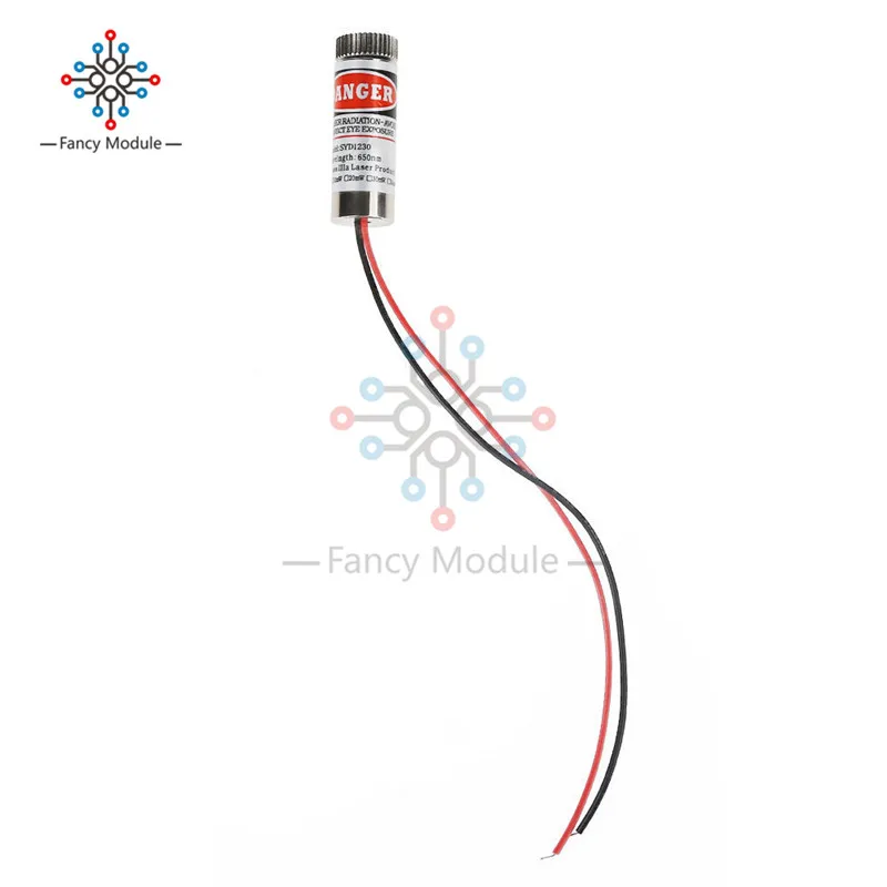 Фокус 5 мВт 650nm красный лазерный нивелир модуль Фокус Регулируемая лазерная головка 3V 5V
