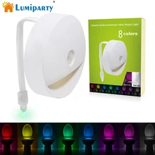 Lumiparty PIR датчик движения RGB световой датчик для унитаза 8 цветов Автоматическое Сиденье чаша ванная комната ночник