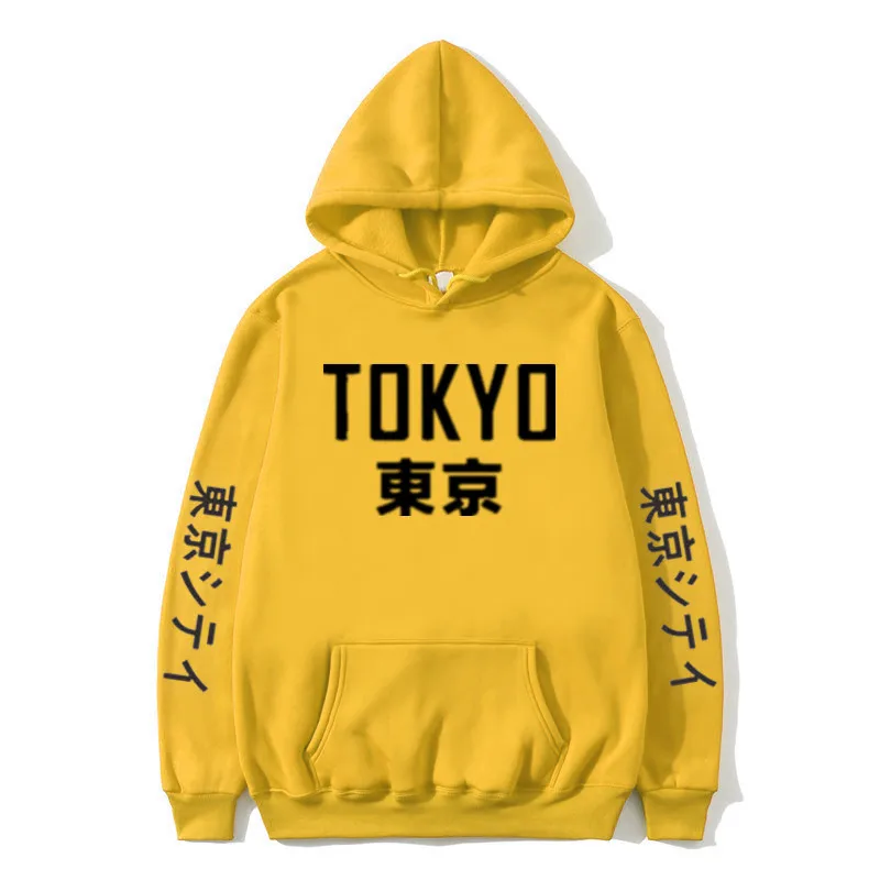 Мужская толстовка с принтом Tokyo City повседневный пуловер в японском стиле уличная