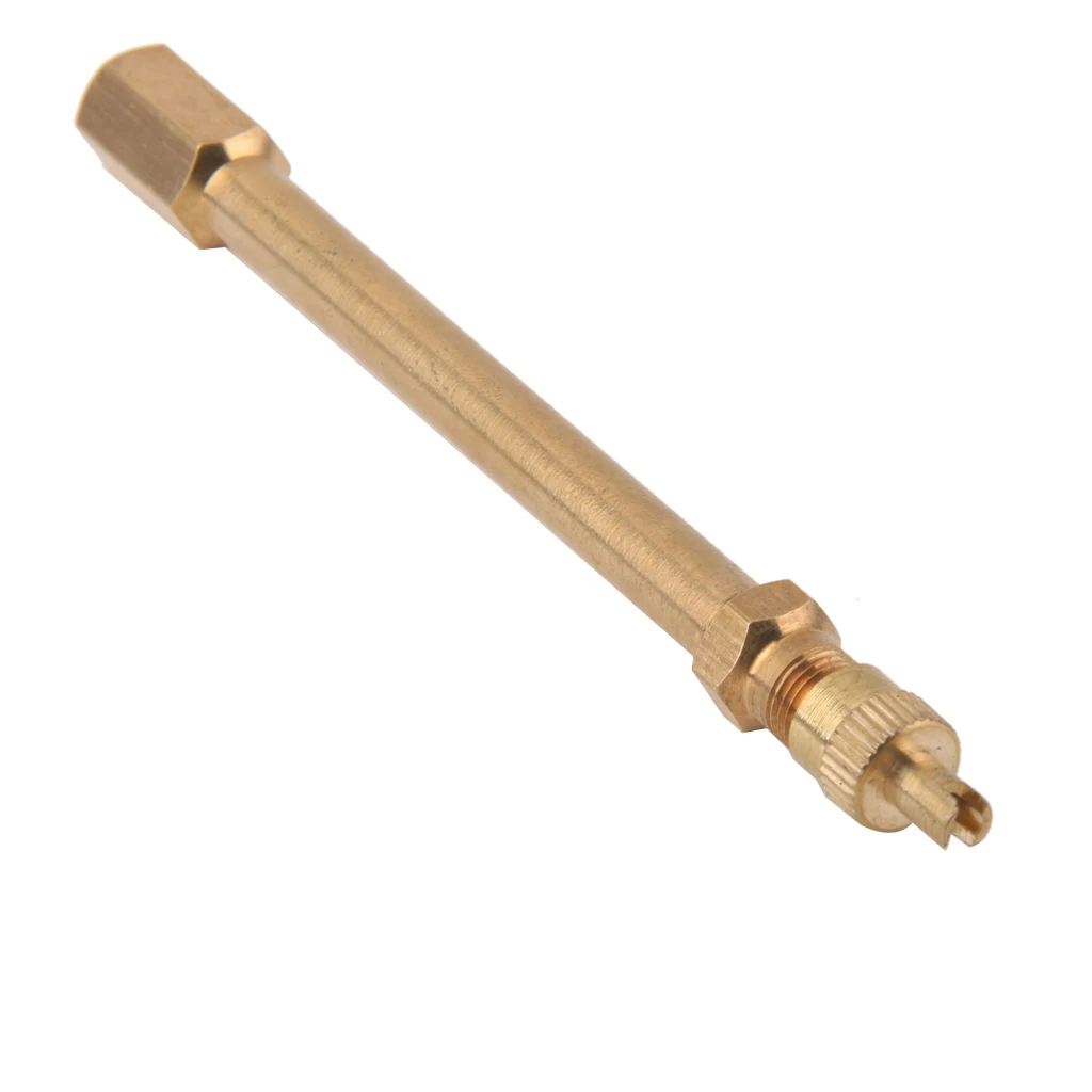 

100mm Copper Valve Extension Rod Adaptor Dust Cap Car Bike Van Truck Trailor Valve Stems Caps Parts 9mm Diameter