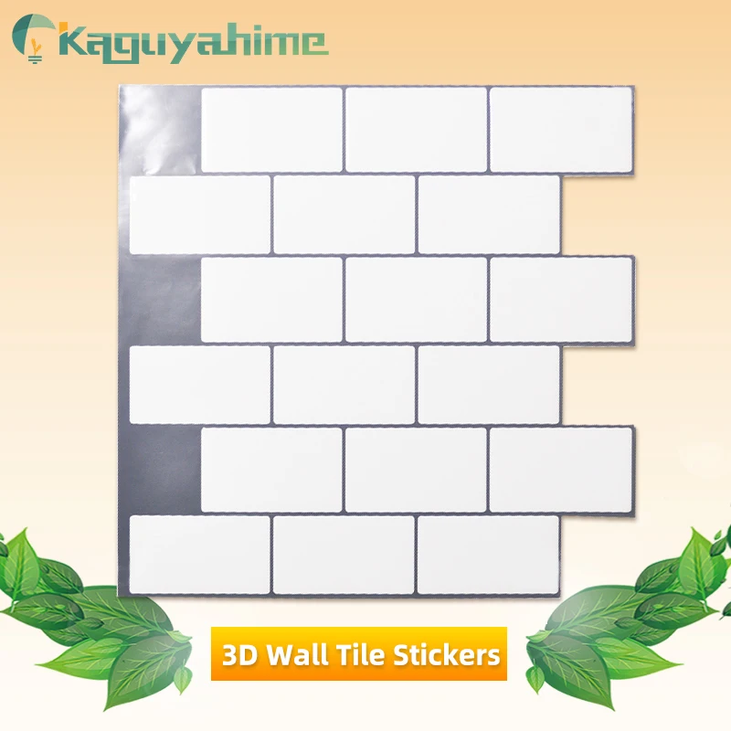 

Kaguyahime 3D Waterproof Kitchen Wallpaper Self Adhesive Mosaic Tiles DIY Stickers Wall Tile Decor Home Wall Stickers 30X30cm