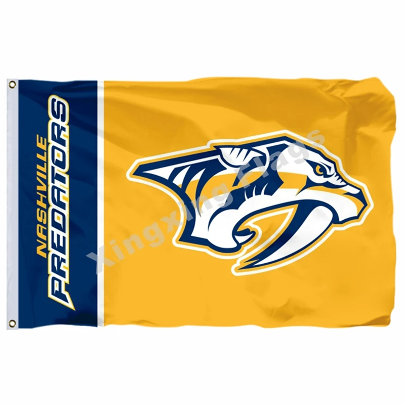 Nashville Predators Wordmark Flag 3ft X 5ft Polyester NHL Banner