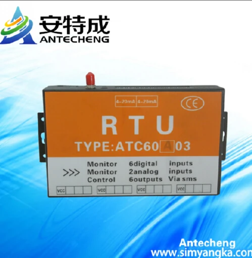 3G RTU 2 analog inputs 6 digital input 6 relay outputs sms alarm data logger