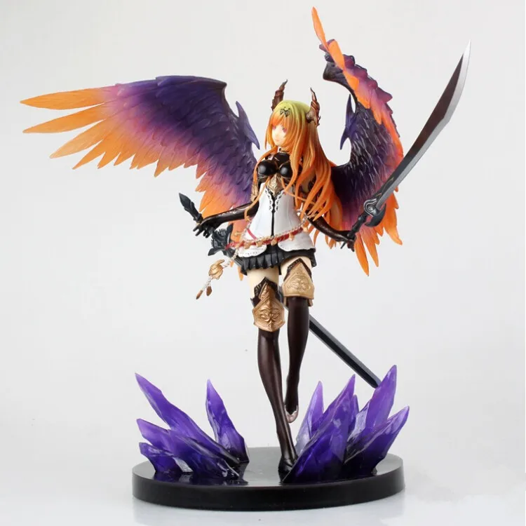 Цена Kotobukiya Аниме игра Rage of Bahamut Темный ангел Оливия 1 8 масштаб предварительно окрашенная ПВХ фигурка модель игрушки