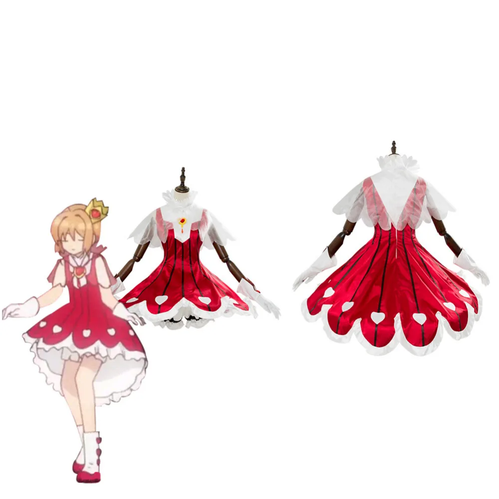 Cardcaptor Sakura костюм для косплея Kinomoto карнавальный CCS Clear Card Arc Rose Heart Rocket Beat