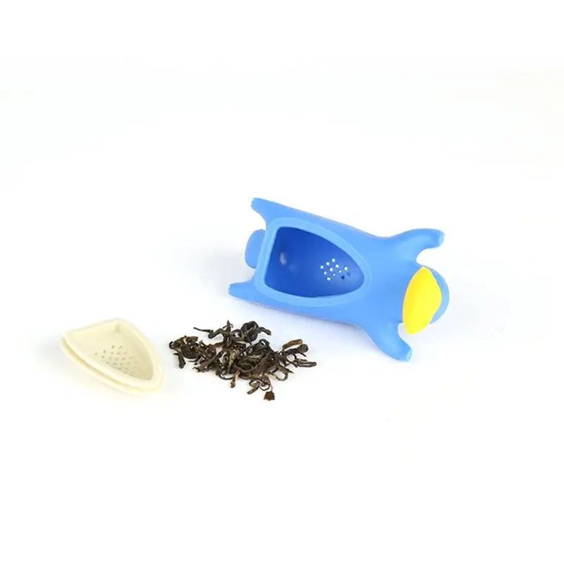 Силиконовый ситечко для чая Platypus, ситечко для заварки чая, фильтр-фильтр для чайных пакетиков, кухонные устройства Инструменты, случайный цвет