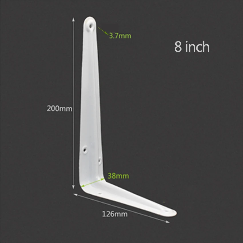 6/12 inch 2pcs/set Metal 90 Degree Angle Bracket Shelf Triangle Shelf BracketsOff Folding Screws White Replacement 6/12 inch 2pcs/set Metal 90 Degree Angle Bracket Shelf Triangle Shelf BracketsOff Folding Screws White Replacement
