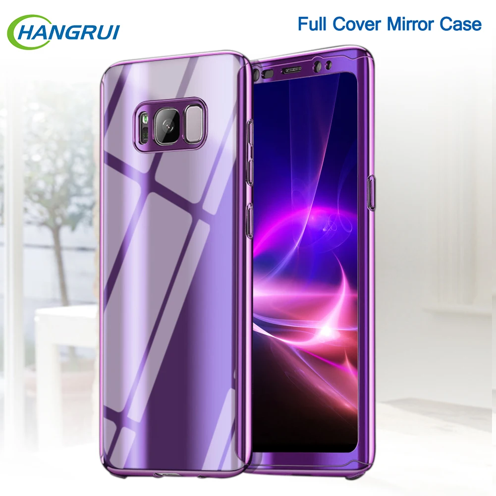 For Samsung Galaxy Note 8 9 Full Body Cover Plating Luxury Mirror Hard Case For Samsung Galaxy S8 S9 Plus S7 Edge Cases Fundas
