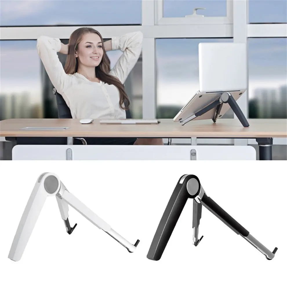 

5pcs Black Multifunctional Folding Laptop Bracket Adjustable Notebook Computer Stand