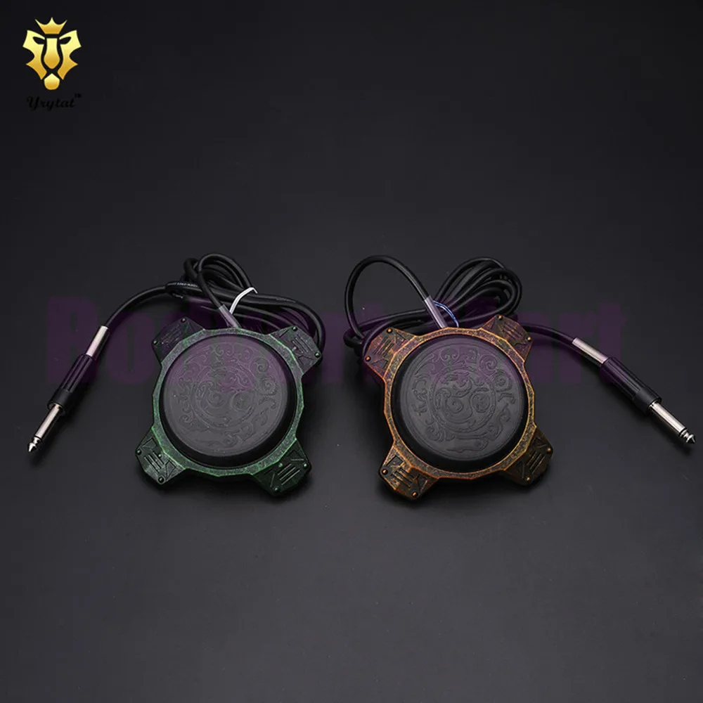 

Lot Of 2PCS Premium Tattoo Foot Switch Pedal For Power Machine Set Supply - TFS16-A Green Bronze + TFS16-B Red Bronze