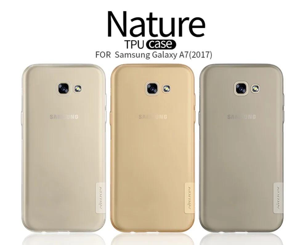 Чехол для телефона Samsung galaxy a7 2017 тонкий прозрачный силиконовый защитный чехол из